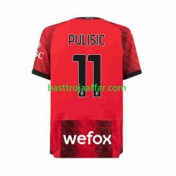 AC Milan Christian Pulisic 11 Män Hemma Fotbollströja 2023-2024 Kortärmad AC Milan Christian Pulisic 11 Män Hemma Fotbollströja 2023-2024 Kortärmad