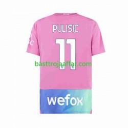 AC Milan Christian Pulisic 11 Män Tredje Fotbollströja 2023-2024 Kortärmad AC Milan Christian Pulisic 11 Män Tredje Fotbollströja 2023-2024 Kortärmad