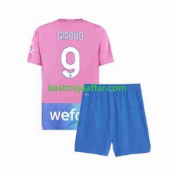 AC Milan Olivier Giroud 9 Barn Tredje Fotbollströja 2023-2024 Kortärmad