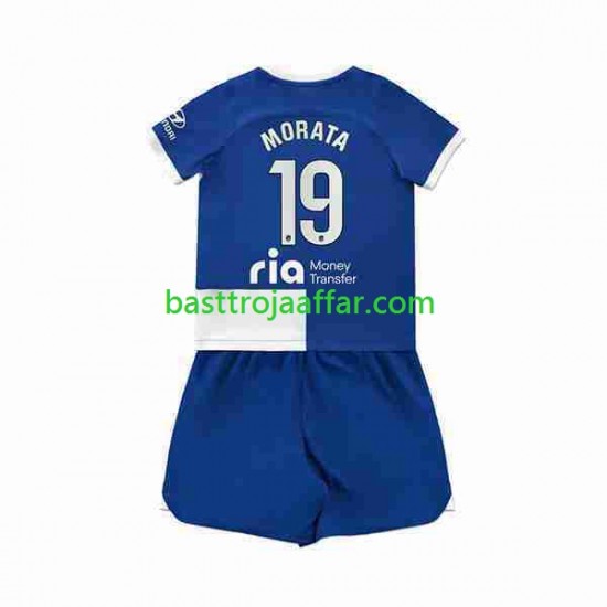 Atlético Madrid 2 Alvaro Morata 19 Barn Borta Fotbollströja 2023-2024 Kortärmad