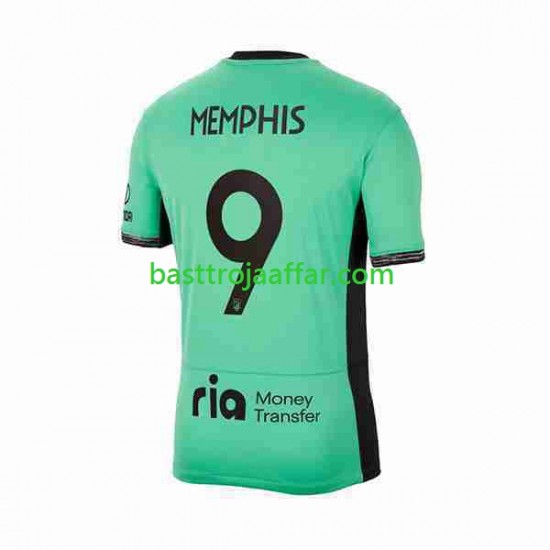 Atlético Madrid 2 Memphis Depay 9 Män Tredje Fotbollströja 2023-2024 Kortärmad
