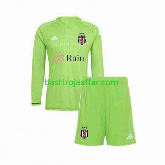 Besiktas Målvakt Barn Borta Fotbollströja 2023-2024 Långärmad