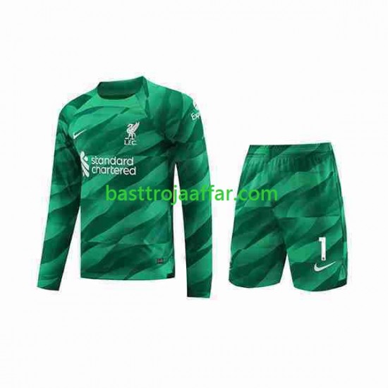 Liverpool A.Becker 1 Målvakt Barn Hemma Fotbollströja 2023-2024 Långärmad