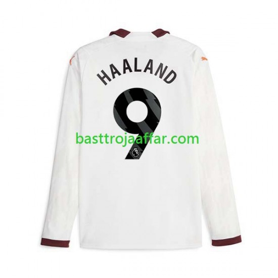 Manchester City Erling Haaland 9 Män Borta Fotbollströja 2023-2024 Långärmad