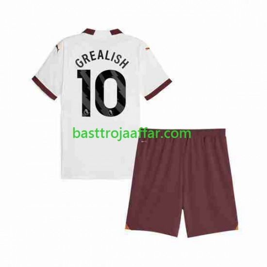 Manchester City Jack Grealish 10 Barn Borta Fotbollströja 2023-2024 Kortärmad
