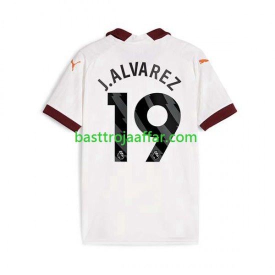 Manchester City Julian Alvarez 19 Män Borta Fotbollströja 2023-2024 Kortärmad