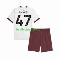 Manchester City Phil Foden 47 Barn Borta Fotbollströja 2023-2024 Kortärmad