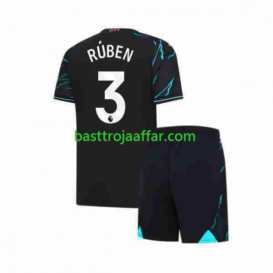 Manchester City Ruben 3 Barn Tredje Fotbollströja 2023-2024 Kortärmad