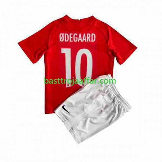 Norge ODEGAARD 10 2022 Barn Hemma Fotbollströja Kortärmad