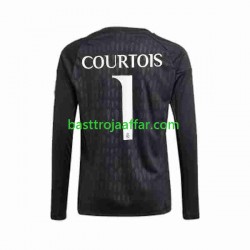 Real Madrid Thibaut Courtois 1 Målvakt Män Borta Fotbollströja 2023-2024 Långärmad