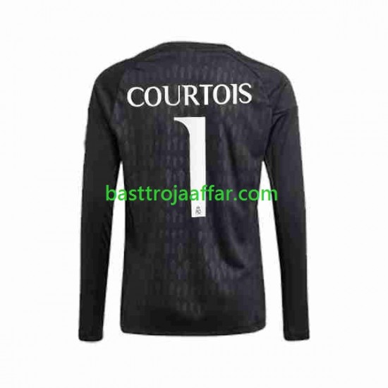 Real Madrid Thibaut Courtois 1 Målvakt Män Borta Fotbollströja 2023-2024 Långärmad