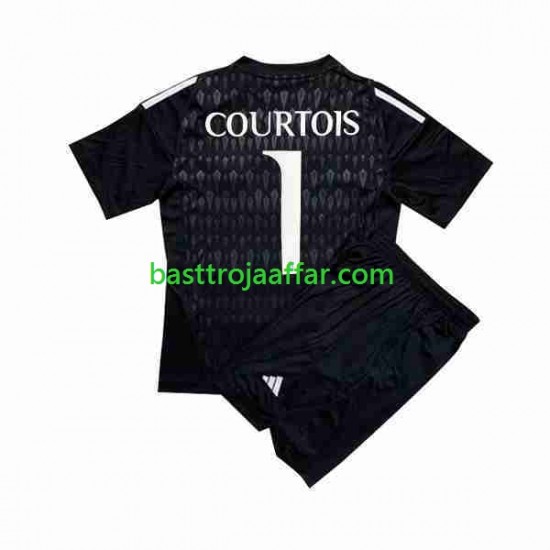 Real Madrid Thibaut Courtois 1 Målvakt Barn Borta Fotbollströja 2023-2024 Kortärmad