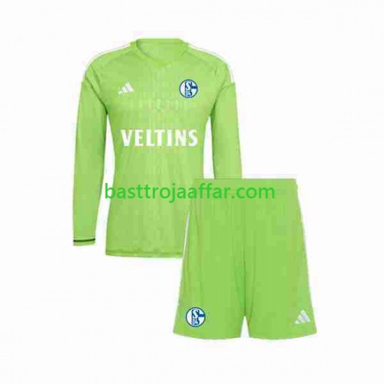 Schalke 04 Målvakt Barn Hemma Fotbollströja 2023-2024 Långärmad