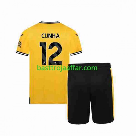 Wolverhampton Wanderers CUNHA 12 Barn Hemma Fotbollströja 2023-2024 Kortärmad