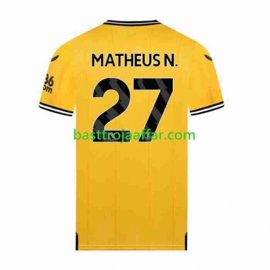 Wolverhampton Wanderers Matheus Nunes 27 Män Hemma Fotbollströja 2023-2024 Kortärmad
