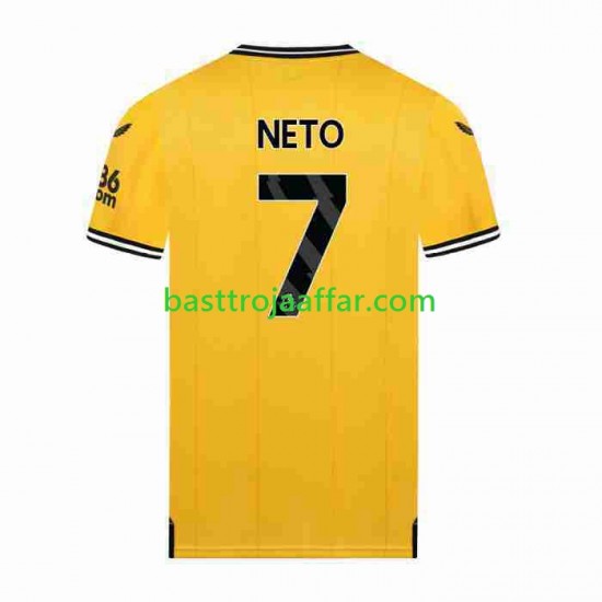 Wolverhampton Wanderers NETO 7 Män Hemma Fotbollströja 2023-2024 Kortärmad