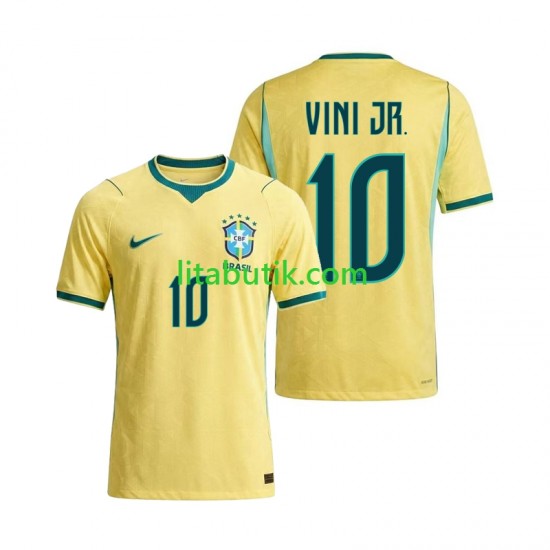 Brasilien Vinicius Junior 10 Män Hemma Fotbollströja VM 2026 Kortärmad