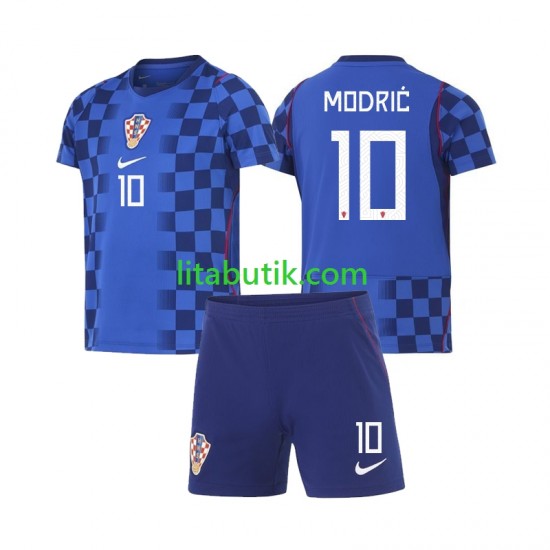 Kroatien Modrić Luka 10 Barn Borta Fotbollströja VM 2026 Kortärmad