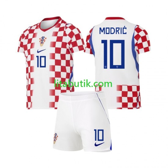 Kroatien Modrić Luka 10 Barn Hemma Fotbollströja VM 2026 Kortärmad