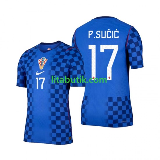 Kroatien Petar Sucic 17 Män Borta Fotbollströja VM 2026 Kortärmad