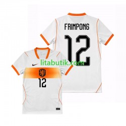 Nederländerna Jeremie Frimpong 12 Män Borta Fotbollströja VM 2026 Kortärmad Nederländerna Jeremie Frimpong 12 Män Borta Fotbollströja VM 2026 Kortärmad