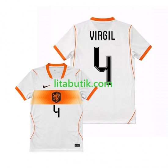 Nederländerna Virgil van Dijk 4 Män Borta Fotbollströja VM 2026 Kortärmad