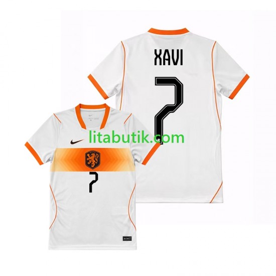 Nederländerna Xavi Simons 7 Män Borta Fotbollströja VM 2026 Kortärmad