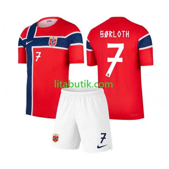 Norge Alexander Sorloth 7 Barn Hemma Fotbollströja VM 2026 Kortärmad