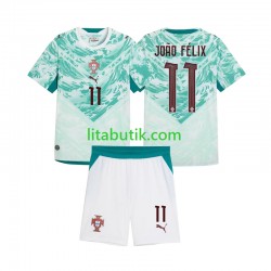 Portugal Joao Felix 11 Barn Borta Fotbollströja 2026 2027 Kortärmad