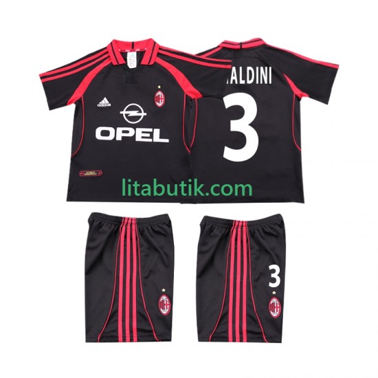 AC Milan MALDINI 3 2000 2001 Retro Barn Tredje Fotbollströja Kortärmad