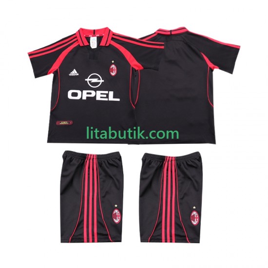 AC Milan 2000 2001 Retro Barn Tredje Fotbollströja Kortärmad