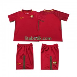 AS Roma 2017-2018 Retro Barn Hemma Fotbollströja Kortärmad