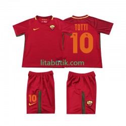 AS Roma Totti 10 2017-2018 Retro Barn Hemma Fotbollströja Kortärmad