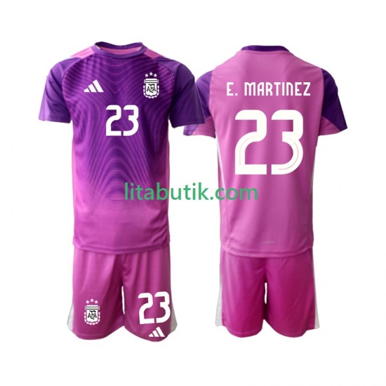 Argentina Emiliano Martinez 23 Målvakt Barn Hemma Fotbollströja 2025 Kortärmad