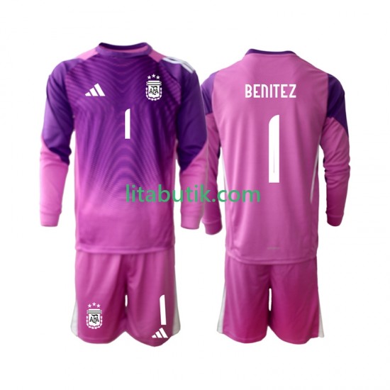 Argentina Walter Daniel Benitez 1 Målvakt Barn Hemma Fotbollströja 2025 Långärmad