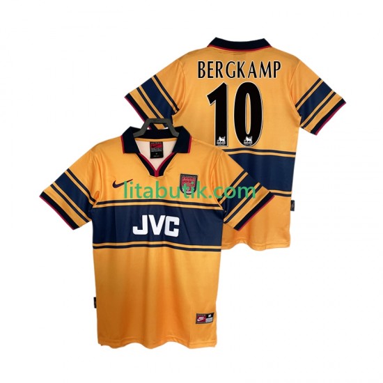 Arsenal BERGKAMP10 1997 Retro Män Borta Fotbollströja 1999 Kortärmad