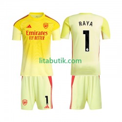 Arsenal Raya 1 Målvakt Barn Hemma Fotbollströja 2025-2026 Kortärmad