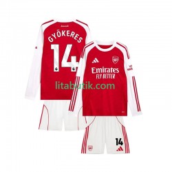 Arsenal Viktor Gyokeres 14 Barn Hemma Fotbollströja 2025-2026 Långärmad