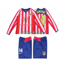 Atlético Madrid SIMEONE 14 2005 Retro Barn Hemma Fotbollströja 2004 Långärmad