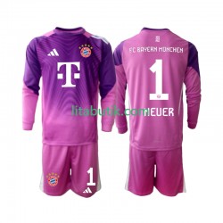 FC Bayern München Manuel Neuer 1 Målvakt Barn Fjärde Fotbollströja 2025-2026 Långärmad FC Bayern München Manuel Neuer 1 Målvakt Barn Fjärde Fotbollströja 2025-2026 Långärmad