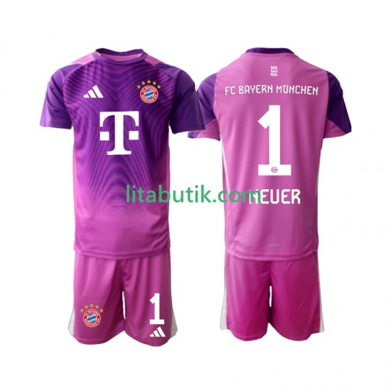 FC Bayern München Manuel Neuer 1 Målvakt Barn Fjärde Fotbollströja 2025-2026 Kortärmad