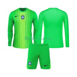 Brasilien Målvakt Barn Hemma Fotbollströja 2026 Långärmad Brasilien Målvakt Barn Hemma Fotbollströja 2026 Långärmad