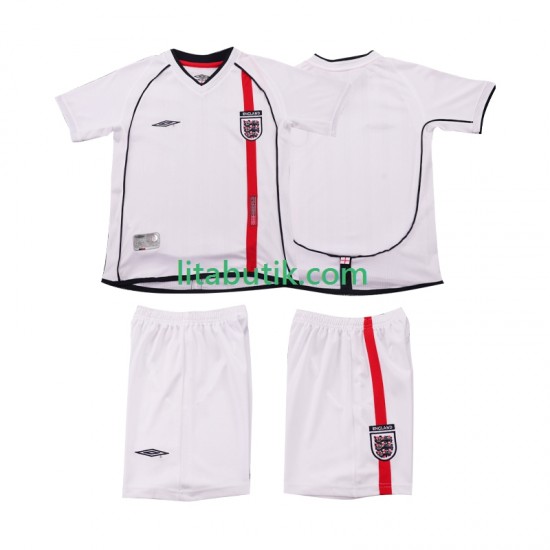 England Retro Barn Hemma Fotbollströja 2002 Kortärmad