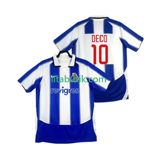 FC Porto DECO 10 2003 Retro Män Hemma Fotbollströja 2004 Kortärmad