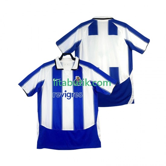 FC Porto 2003 Retro Män Hemma Fotbollströja 2004 Kortärmad