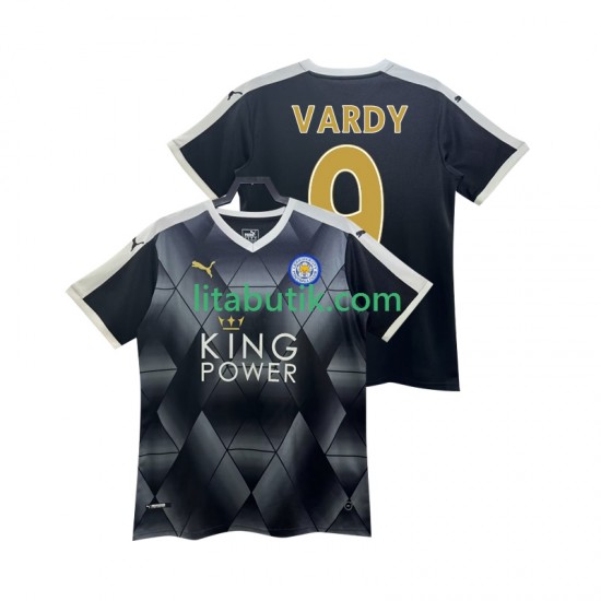 Leicester City VARDY 9 2014 2015 Retro Män Borta Fotbollströja Kortärmad