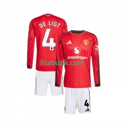 Liverpool Virgil van Dijk 4 Barn Hemma Fotbollströja 2025-2026 Långärmad