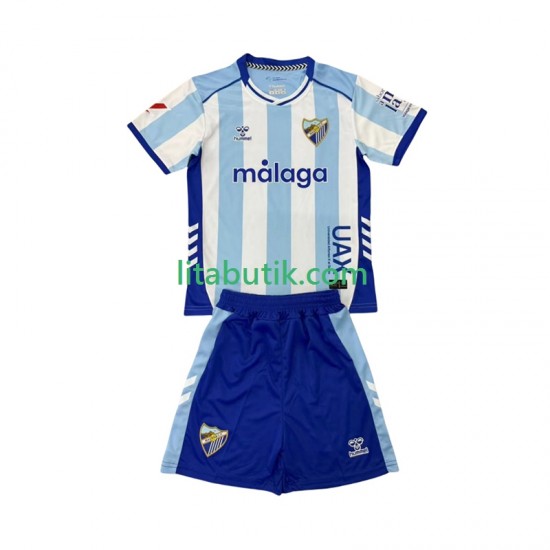 Málaga CF Barn Hemma Fotbollströja 2025-2026 Kortärmad