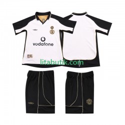Manchester United Anniversary Football Shirt 2001 Barn Borta 2002 Kortärmad