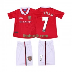 Manchester United BECKHAM 7 2000 Retro Barn Hemma Fotbollströja 1999 Kortärmad